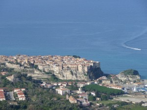 view Tropea with boat